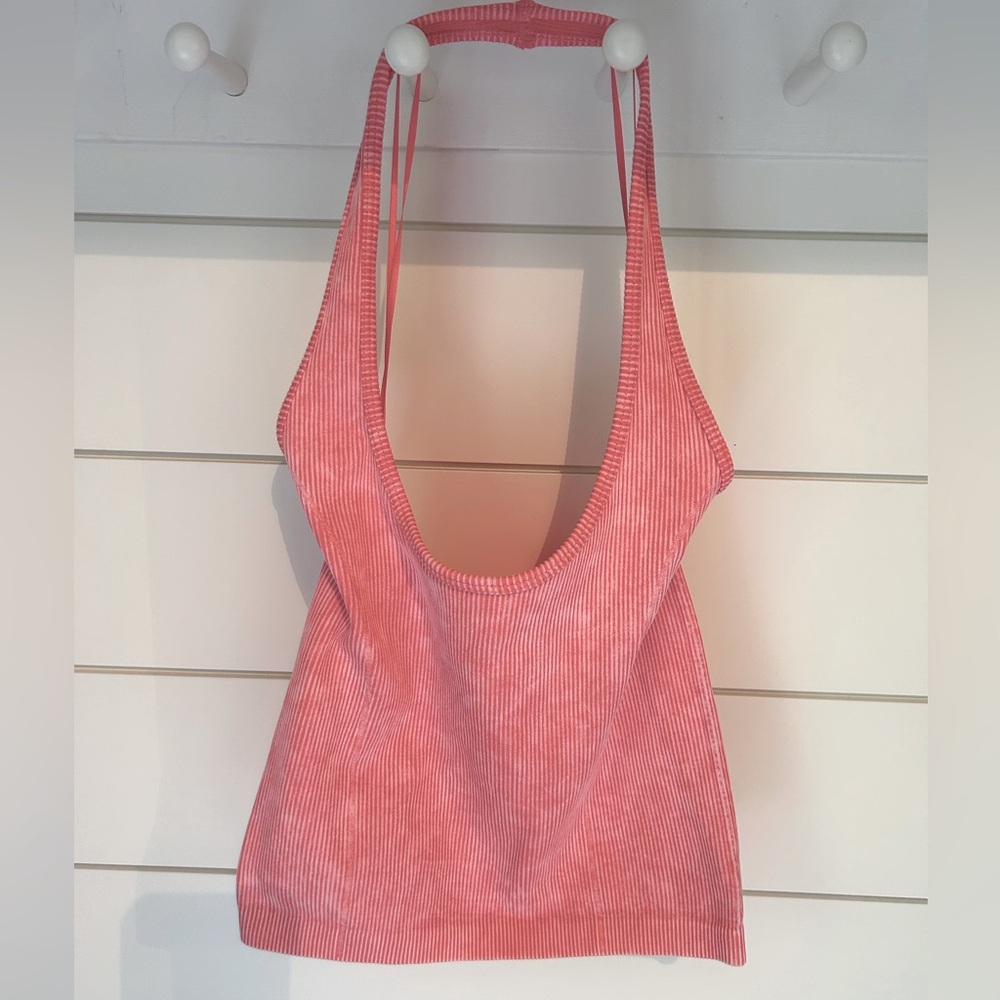 Coral American Eagle halter top